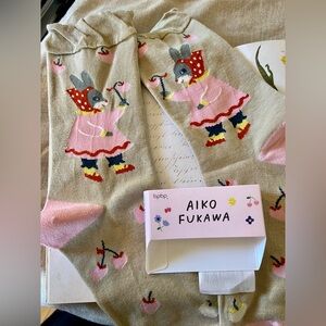 Aiko Fukawa Bonnet Bunny Socks - NWT